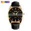 SKMEI 9073 Men's Fashion & Casual High Quality Classic Simple Style Leather Band Calendar Analog Chronograph Waterproof watches