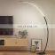 New Simple Fishing Arc Floor Lamp Living Room Bedroom Bedside Black And White Nordic LED Floor Standing Light