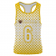 Customized White and Yellow Singlet of Good Quality Design for You