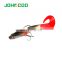JOHNCOO Lead Head Soft Fishing Lure 8.5cm 9.5g Artificial Soft Bait Long T Tail Lure Carp Crankbait with Treble Tackle Hooks