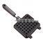 Deep Fill Mini Stove Top Iron Waffle Maker Non-stick Cast Aluminum Waffle Pan Machine