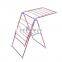 New design commercial polygonal color clothes hanger customized floor clothes rack