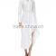 2015 White Two Layer Embroidered Long Sleeve Maxi Dress For Women LD1811
