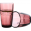 High Quality Machine Made Purple Blue Colored Hiball And Dof Glass Tumbler Cup