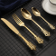 Elegant Royal 5 Star Hotel Mirror Polishing Metal Stainless Steel Silver Plated Wedding Cutlery Set