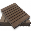Outdoor Hollow Composite Balcony Flooring Weather Resistant 3D Embossed Wood Grain Wooden Flooring WPC Composite Decking
