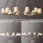 Copper Industrial Style Glass Lampshade Chandelier Ceiling Light Fixture For Living Dining Room Bedroom Kitchen Island Foyer