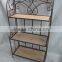 Factory Price Decorative Metal and Wood Garden Flower Shelf Bracket