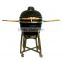 high quality barbecue charcoal grill with stainless steel trolley