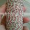 10m Bakers Twine Green/White/Red 4ply 1mm Cotton Crafts Gift Wrapping