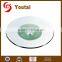 round transparent glass rotating restaurant lazy susan