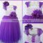 violet kids prom dresses children sleeveless party frock purple layer tulle baby girl long gown