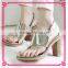 Gold sexy korean women thick heel sandals more than $1 dollar shoes                        
                                                                Most Popular