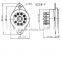 high temperature resistance steatite GZC9-F 9 pins ceramic socket for vacuum amplifier
