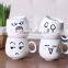 Wholesale cute qq puiz Ceramic Mug/ coffee mug with logo and decal for promotional gifts milk mug