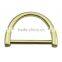 High quality zinc alloy shiny plating metal d shape buckle clasp 38mm wide