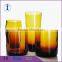 wholesale hand made drinking water glass set/ colored water glass cup