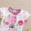 2-6T (S63145#White)Start Kids clothing wholesale summer baby wear kitty cat appliqued t shirt