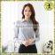 Gray Shirt Model Tops Shirt For Women Crop Top Chambray Shirt
