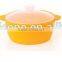 Personalized Round Silicone Rubber Kitchen Microwave Bowl with Lid