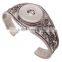 leather snap button bracelet, Button Charm Leather Bracelet Rhinestone