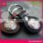 New design fashion embossed leather keychain