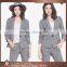Trendy high quality grey tailored suit women