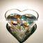 Wonderful Unusual Creative Gold Fish Container Small Artistic Heart Shape Glass Aquarium