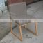 Good price ash wood dining chair with leather seat