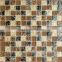 Mix color ice crackle crystal glass mosaic tile