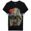 2016 Men's Cotton Short Sleeve T-shirt Fashion O-neck Casual Skull Wolf 3d Print T shirt M-XXXL
