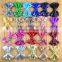 New hair accesory 11cm sequin fabric bowknot,handmade glitter slender hair bows, decorative clips bows