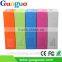 Guoguo high quality factory price colorful portable power bank 4000mAh for iphone7