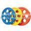 Color Rubber Coated weight plate with 7 holes DY-H-2011