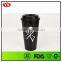 16 ounce Plastic reusable double wall coffee cups with lid