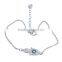 Wholesale 925 sterling silver gemstone hamsa charm bracelet