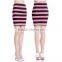 OEM Service apparel wholesale spandex knitted mini bodycon women stripe skirt