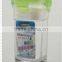 BPA free 4 side lock glass water bottle