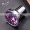 1 1/9 inch zinc base chrome plated amethyst glass knob