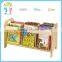 Hot-selling kids wooden car style bookshelf kindergarten library bookshelf