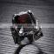 15MM Stainless steel vintage antiqued silver AAA red zircon ring steam punk jewelry 6240023