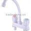 Inexpensive White Single cold Double plastic Basin faucet