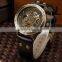 Vintage Bronze Steampunk Skeleton Automatic Mechanical Analog Men Watch