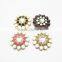 Minas Bridal Vtg Style Antique Brass Rhinestone Flower Shoe Clips