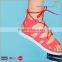 New style lace-up summer ghillie jelly pvc shoe
