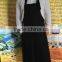 Black big apron with grommet and pocket