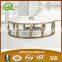 C146 high glossy round stainless steel coffee table