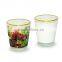 DIY Gift Hot Selling Blank Mugs With gold rim glass sublimation mug