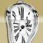 Creative L Shape Curving Wall Clock, Fashion Melting Clock, Roman Number Clock