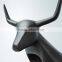 Resin matt black interior decorative bull statue